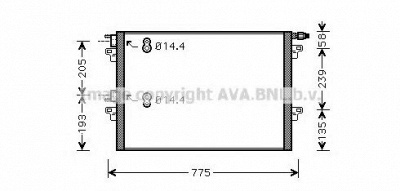 AVA QUALITY COOLING rt5297 -  Конденсатор, кондиционер